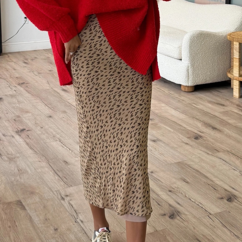 Shop Talulah Leopard Midi Skirt Size Large
